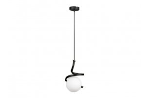 Lampa sufitowa szklana metalowa wisząca AT5-1SZ-Black