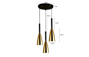 Lampa sufitowa metalowa z kloszem wiszącym...