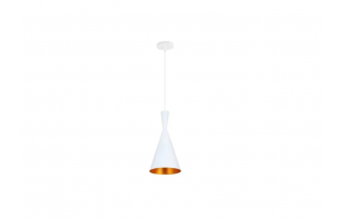 Lampa sufitowa metalowa z kloszem wiszącym AT9-1SZ-Biała