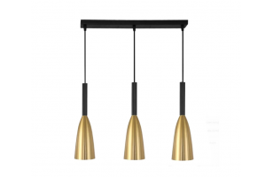 Lampa sufitowa metalowa z kloszem wiszącym AT38-3SZ-Złoto